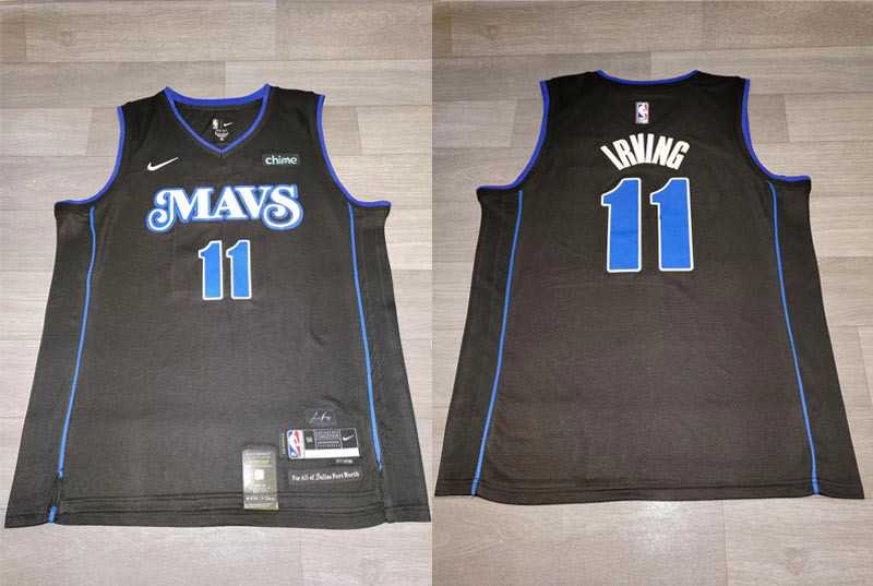 Mavericks 11 Kyrie Irving Black Nike 2023-24 City Edition Swingman Jersey->dallas mavericks->NBA Jersey